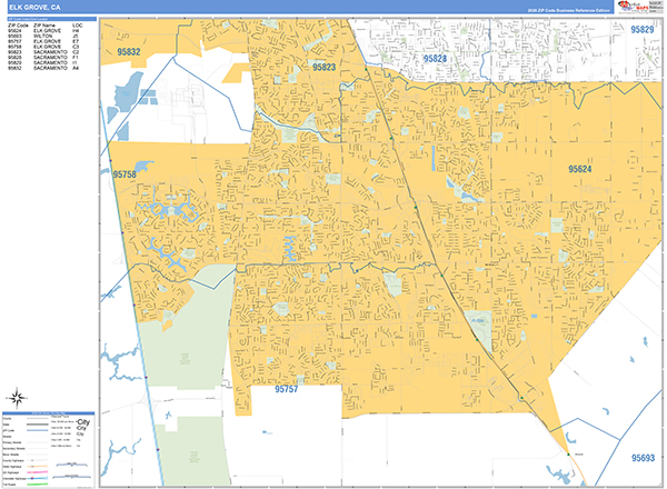 Elk Grove Map Basic Style